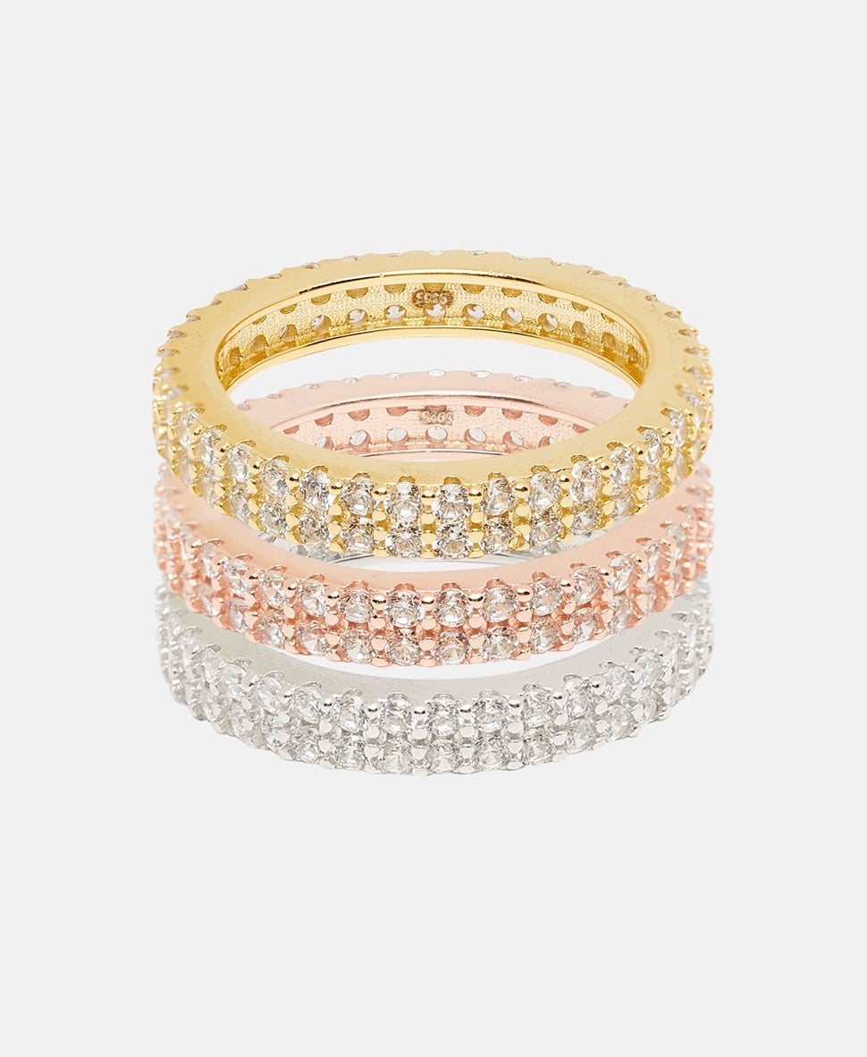 Lawrence Grey Jewelry prsteny, sada 3 kusů Růžově zlatá 1