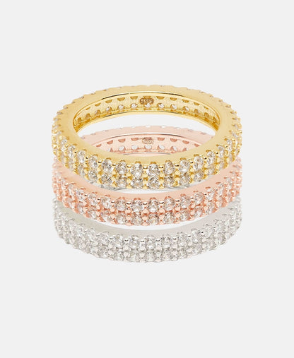 Lawrence Grey Jewelry prsteny, sada 3 kusů Růžově zlatá 1