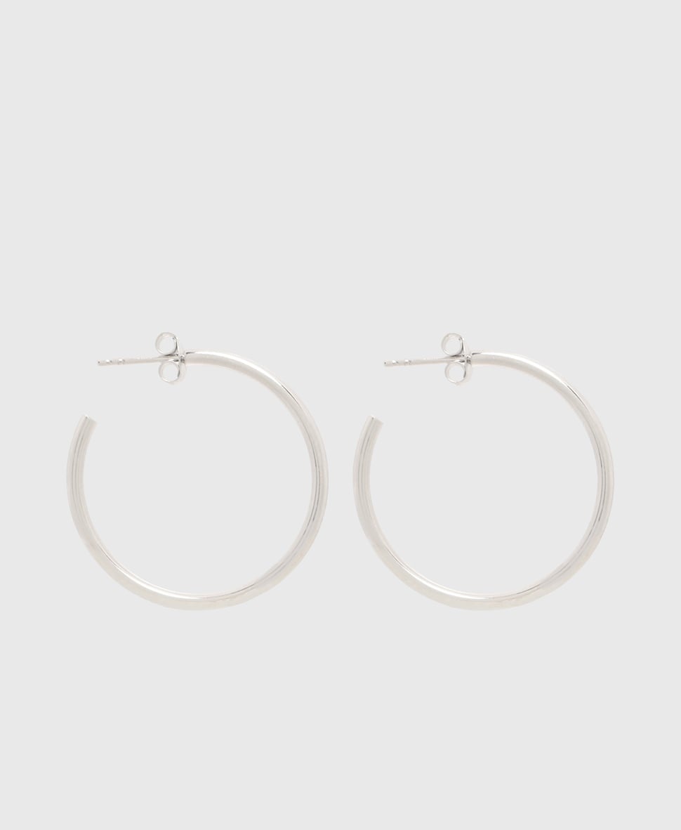 Lawrence Grey Jewelry Obručové náušnice Stříbrná 2