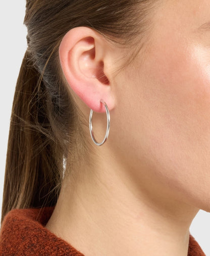 Lawrence Grey Jewelry Obručové náušnice Stříbrná 3