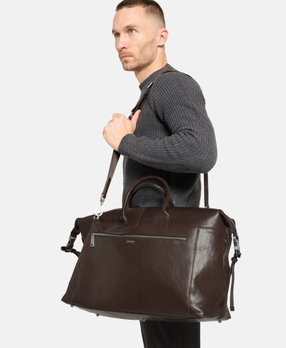 Joop! kožená taška weekender Tmavě hnědá 5