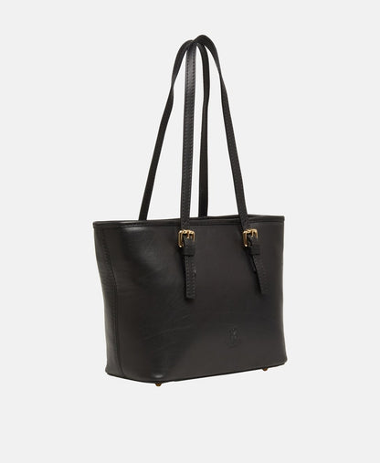 Santini Firenze kožená kabelka shopper Černá 1