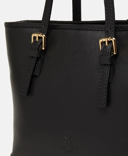 Santini Firenze kožená kabelka shopper Černá 2
