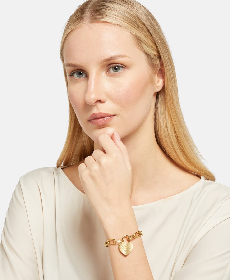 Fossil řetízkový náramek s přívěskem Zlatá 3