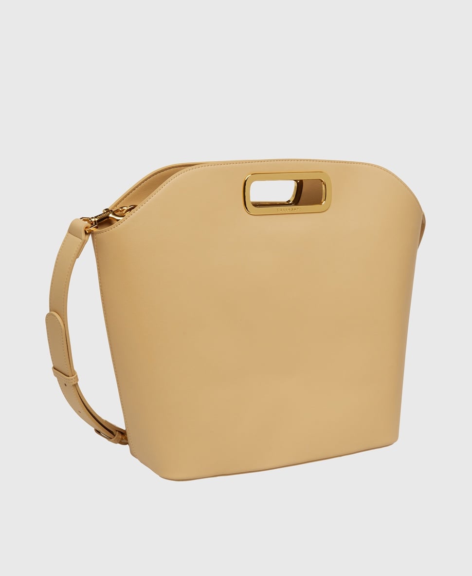 Kassandre kožená kabelka shopper Béžová 1