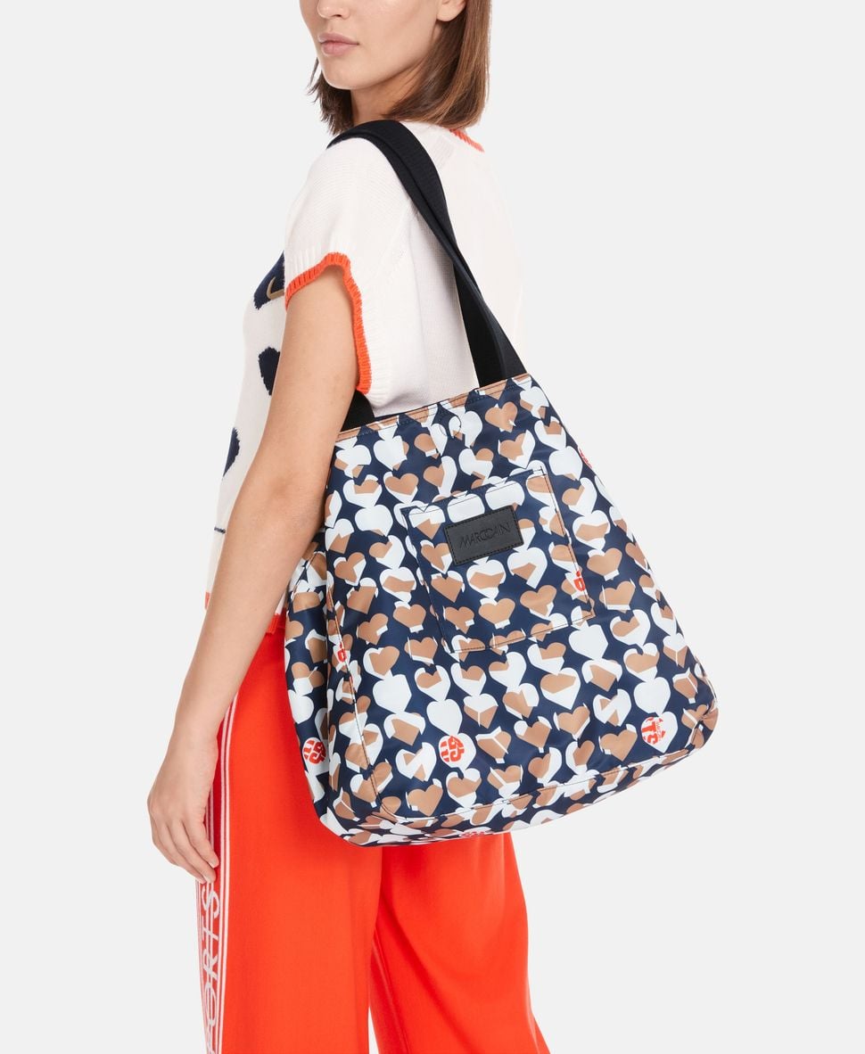 Marc Cain kabelka shopper Tmavě modrá 6